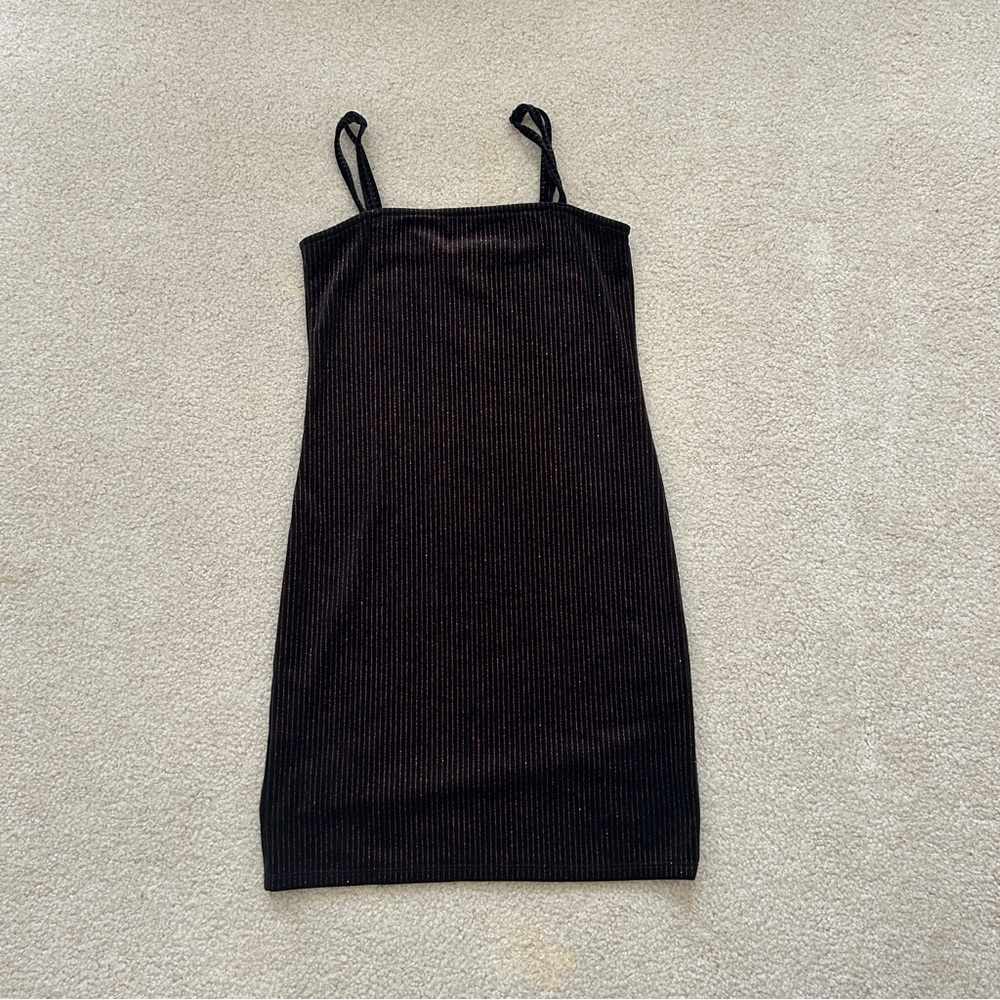 Forever 21 Black and Orange Bodycon Mini Dress